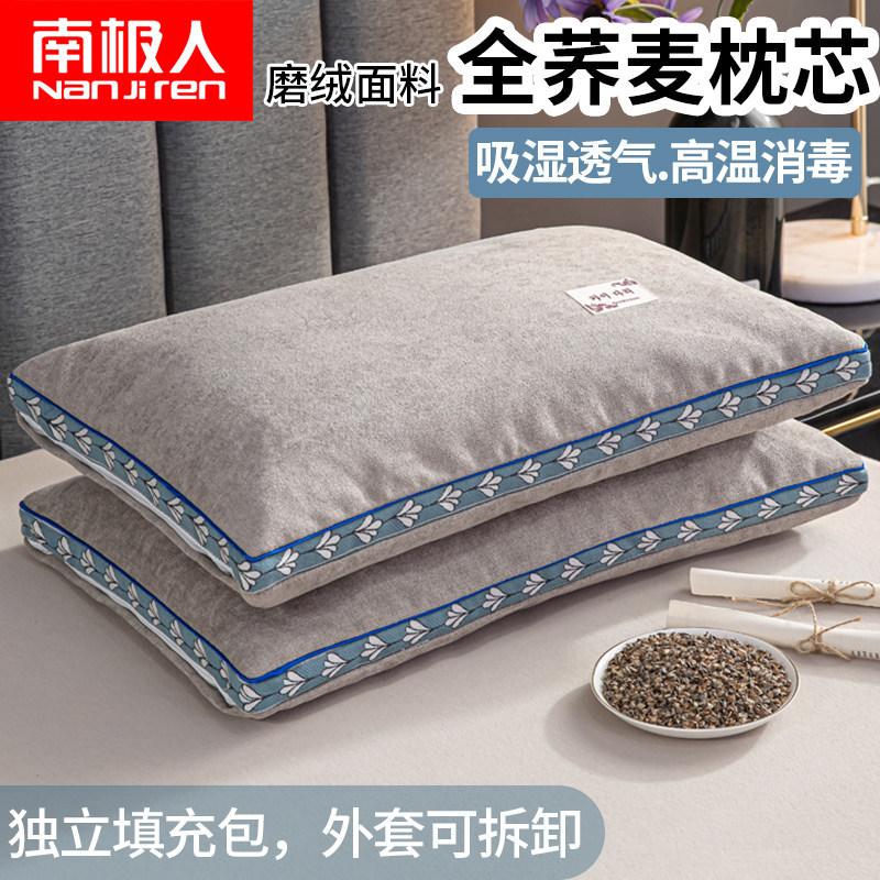 Buckwheat Pillow Inner pillow pillow assistant for sleeping double pillow core home cervical spine pillow pair with pillowcase