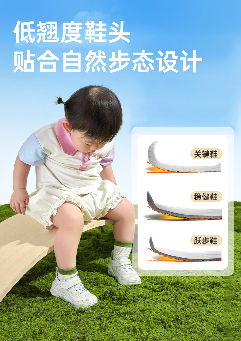 基诺浦机能鞋夏季款宝宝鞋男女步前鞋婴儿婴幼儿鞋学步童鞋GB2436 — 14