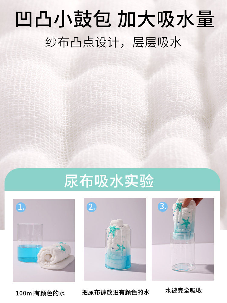 Newborn Baby Pure Cotton Diapers Washable Cloth Diapers All-Cotton Baby Gauze Diapers Autumn Gauze Diapers