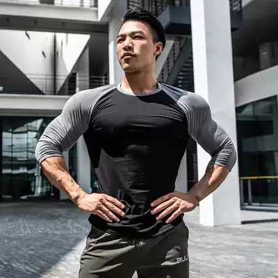 BEESTRONG fitness three-point sleeve elastic slim-fit European and American training short-sleeved casual all-match original breathable top