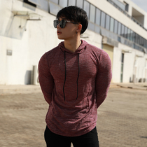 Spring ultra-thin fitness sweater slim stretch training hoodie sports outdoor windproof running jacket long sleeve men