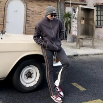 BEESTRONG ALL BEESTRONG Old brush plush pants American retro-lax micro-lax loose warm casual pants