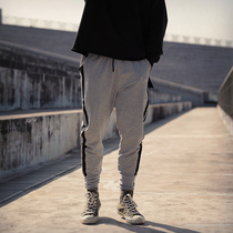 Autumn and winter basketball sports trousers fitness running warm-up casual pants tide loose toe straight training pants men