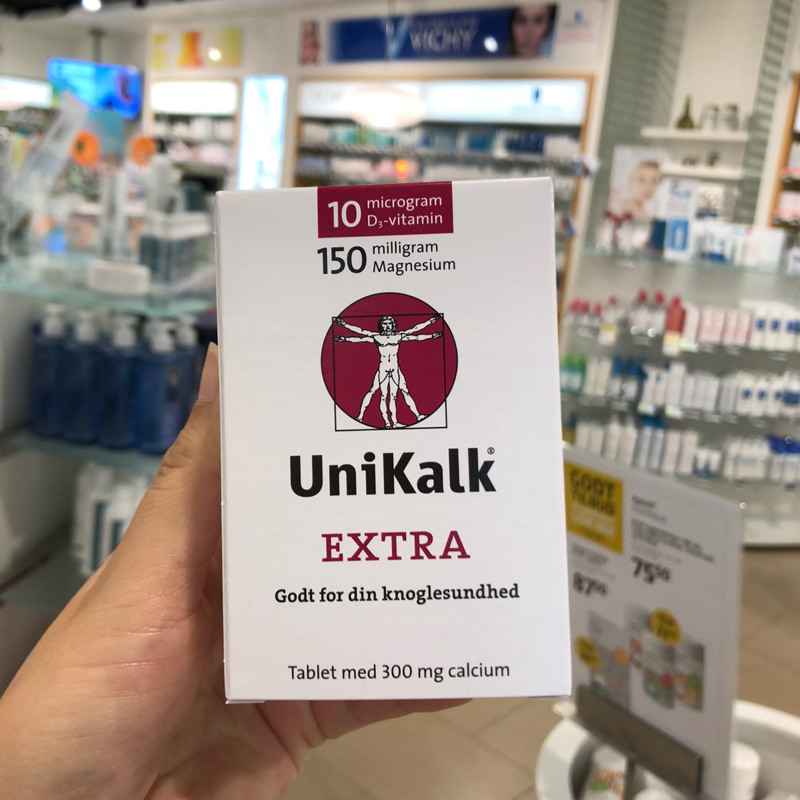 Denmark's Direct Mail Unikalk Vitamin D calcium EXTRA Special Type 140 Grains 35-45