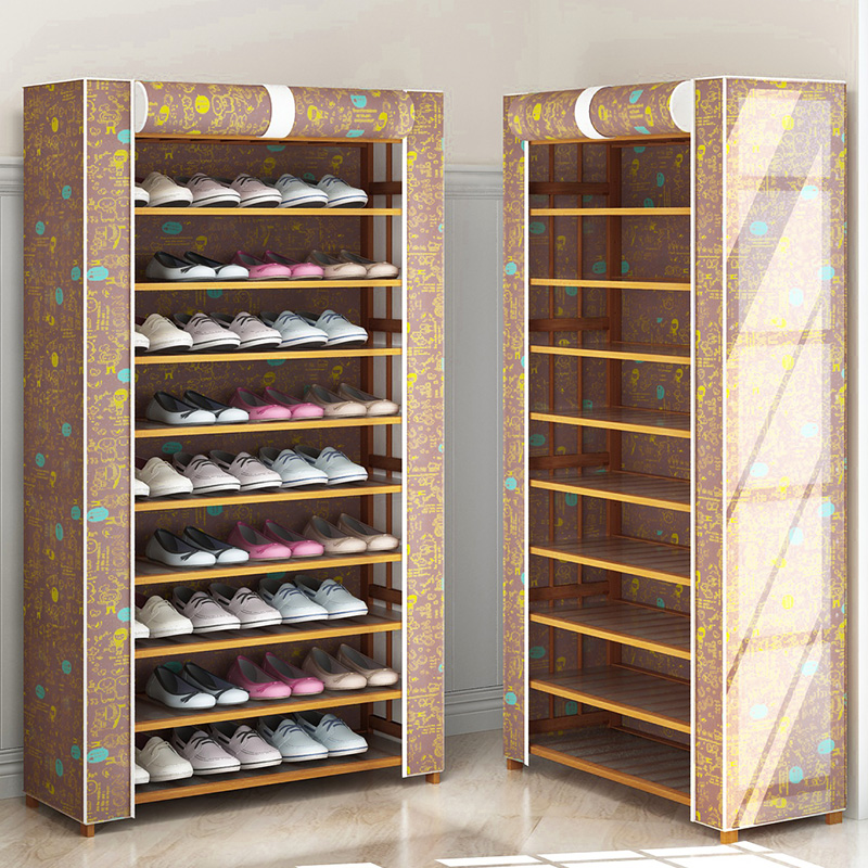 Dust-proof shoe rack sub multilayer simple doorway Home Economy shoes Large-capacity cabinet to contain modern minimalist Oxford cloth