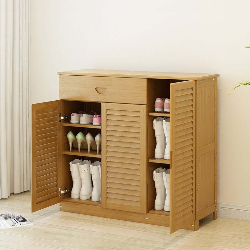 Shoe Cabinet Simple Economical Type Province Space Home Solid Wood Shoe Rack Dust Multifunction Doorway Outdoor Indoor Nice Looking Building Road