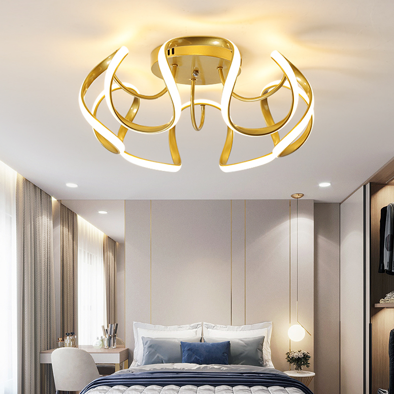 Bedroom lights Nordic simple modern ceiling lights Creative personality LED lights Warm romantic light luxury room lamps