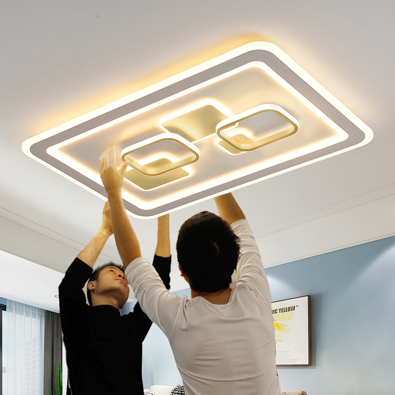 Living room lamp minimalist modern atmosphere Home LED ceiling lamp bedroom lamp rectangular hall light 2022 New