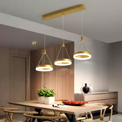 Light luxury dining room chandelier Nordic simple modern small living room dining room bar light creative personality led three-headed chandelier