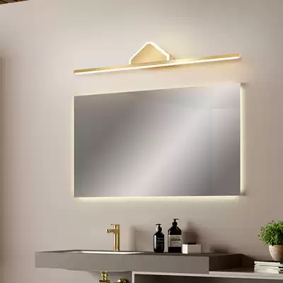 Mirror front lamp Nordic minimalist modern mirror cabinet bathroom bathroom wash makeup lamp gold minimalist long strip wall lighting