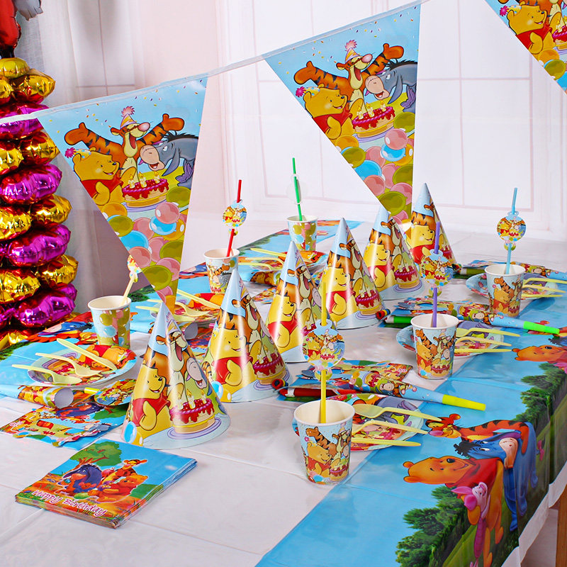 Children's birthday party decorated party with Vinnie Bear birthday theme party