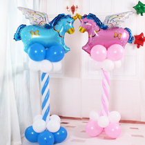 Hundred-day banquet balloon column base road guide birthday wedding road guide party base opening event celebration decoration