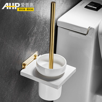 Toilet toilet brush holder wall-mounted toilet brush set creative marble high-value household cleaning toilet brush