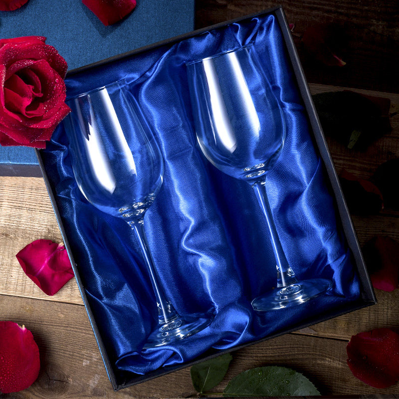 Crystal red wine glass High foot cup suit European-style home 2 glass wine glasses a pair of gift boxes Wake Decanter