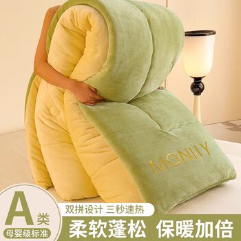 Milk Velvet Blanket, Thickened for Winter, Coral Fleece Throw Blanket, Extra Thick, 5kg Fleece-Lined, Warm, for Dormitory Use