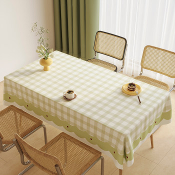 Square table cloth waterproof, oil-proof, anti-scalding, no-washing lattice square table cloth desk table cloth coffee table cloth small fresh Square table cloth waterproof, oil-proof, anti-scalding, no-washing lattice square table cloth desk table cloth coffee table cloth small fresh