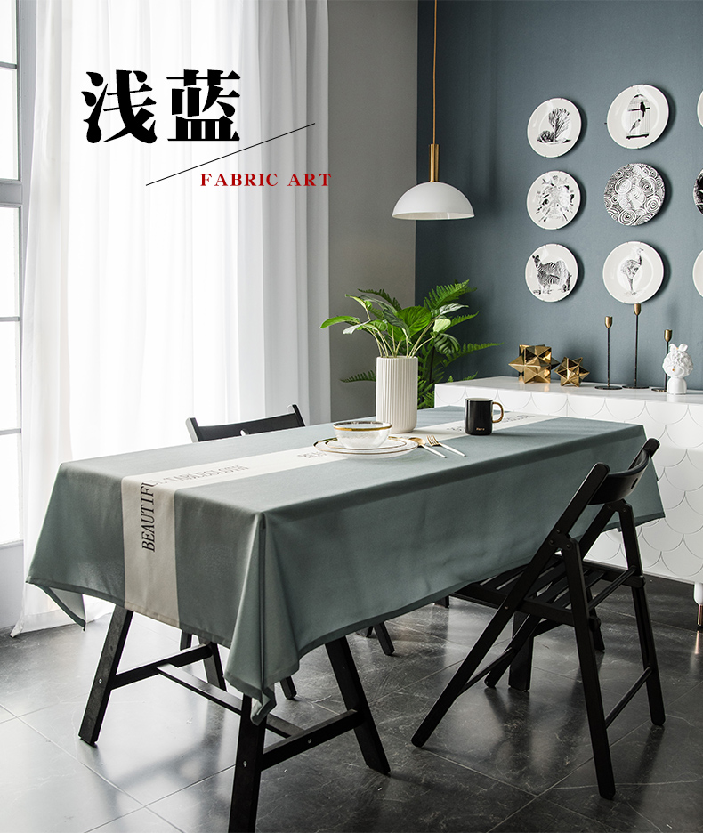 Trong đơn giản Bắc Âu khăn trải bàn vải không thấm nước dùng một lần vải cotton và khăn trải bàn vải khăn trải bàn hình chữ nhật khăn trải bàn màu đỏ - Khăn trải bàn mẫu khăn trải bàn đẹp