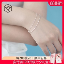RHODON bracelet female sterling silver Korean version of simple student jewelry Forest girlfriends jewelry ins niche design gift