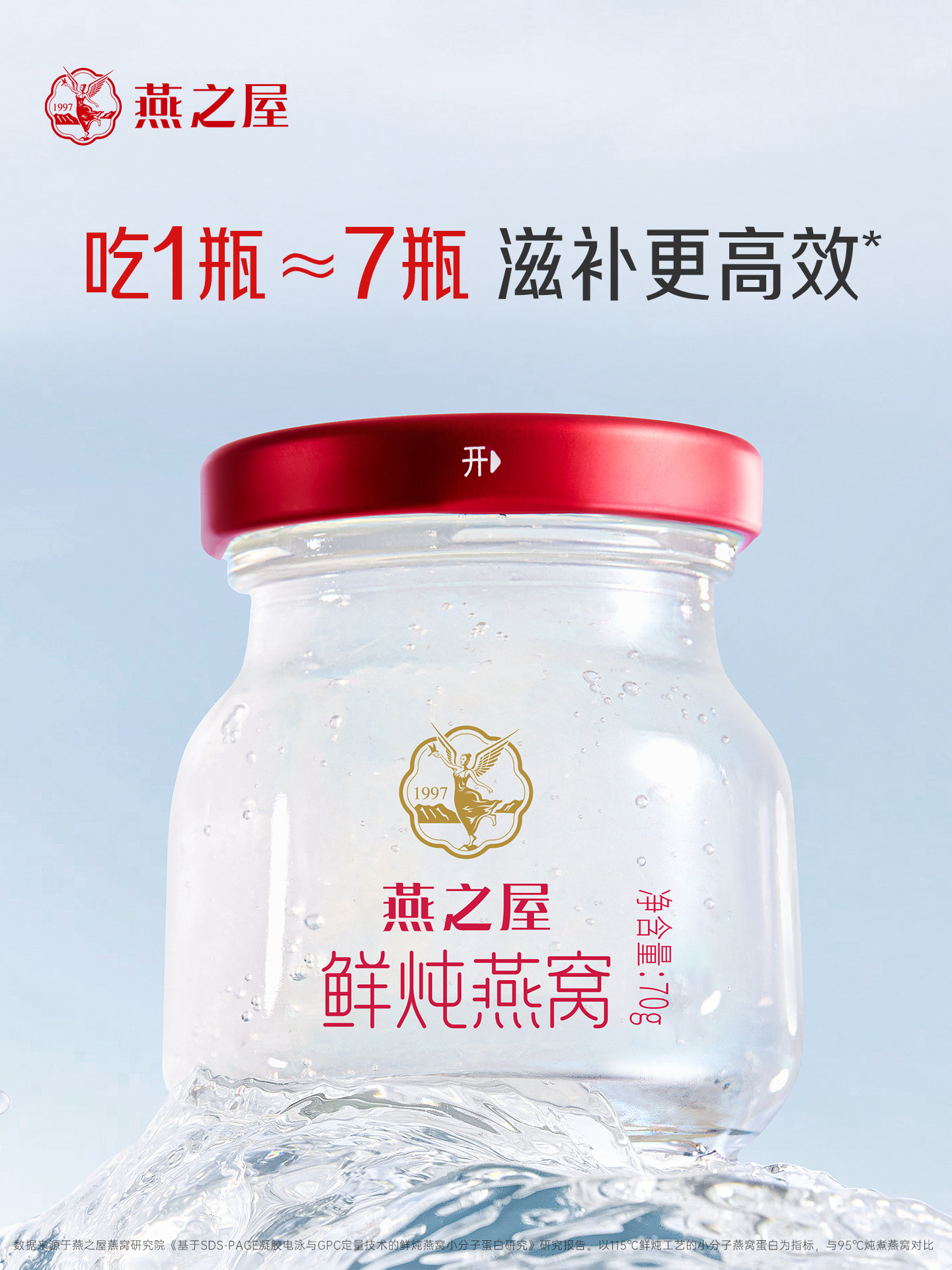 Yanzhiwu New Generation Fresh Stewed Bird's Nest Star Edition 70g 84 Bottles Ready-To-Eat Bird's Nest Sugar-Free Nutritional Season Package for Pregnant Women