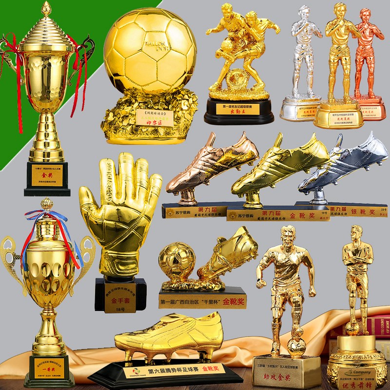Resin Gold Plated Football Mr. Golden Boot Award Mvp Golden Globe Cup Custom Metallic Competition Shooter Award fan perimeter 