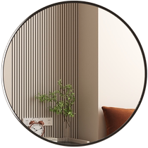 Light Extravagant Make-up Mirror Wall-mounted Round Dresser Girls Home Bedroom Dressers Mirror Stiletto-Free Cosmetic Round Mirror