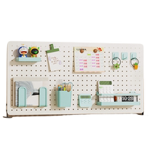 Perforated board desktop home study table dormitory vertical storage rack free punch accessories table bookshelf