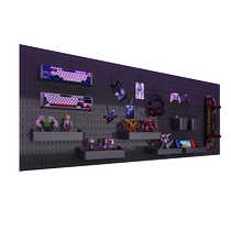 Computer desk hole board storage rack without punching bedroom wall hanging board gaming room desk DIY storage display rack