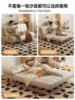 Sanmeng Sofa Bed Folding Dual-Use 2025 New Model Retractable Retro Small Apartment Living Room Multifunctional Single Sofa