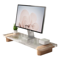 Sanmeng desktop computer elevated monitor stand solid wood desktop storage rack acrylic notebook storage rack