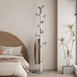 Sanmeng Solid Wood Corner Coat Rack Floor-Standing Bedroom Home Clothes Rack Chinese-Style Clothes Hanging Rod Living Room Bag Rack