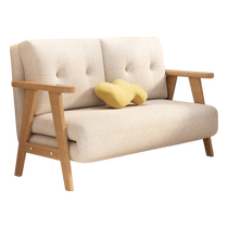 Solid wood sofa bed folding dual-purpose small apartment multi-functional single sleeping living room sofa retractable bed 2024 new model