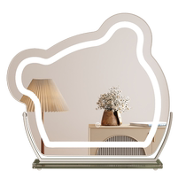 Small Bear Large Double Sided Reversible Makeup Mirror Dorm Room Desktop Dresser Student Desktop Vertical Princess Mirror