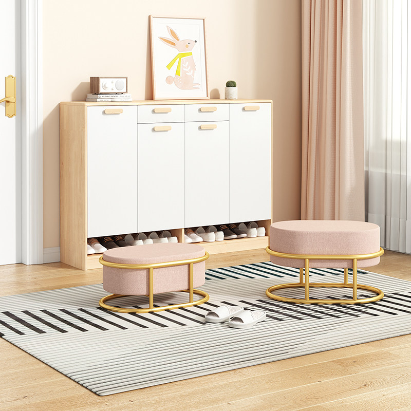 Entrance door changing shoes stool Home doorway entry minimalist Stool Light Lavish Wear and bench fitting cloakroom long bench