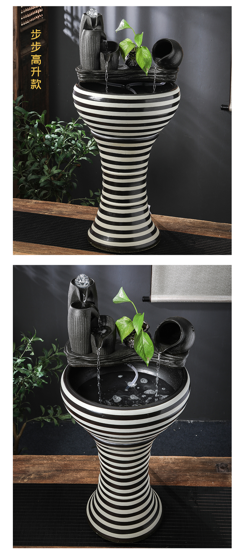 Jingdezhen ceramic filter home sitting room aquarium pillar landing a goldfish bowl fish bowl housewarming gift outside