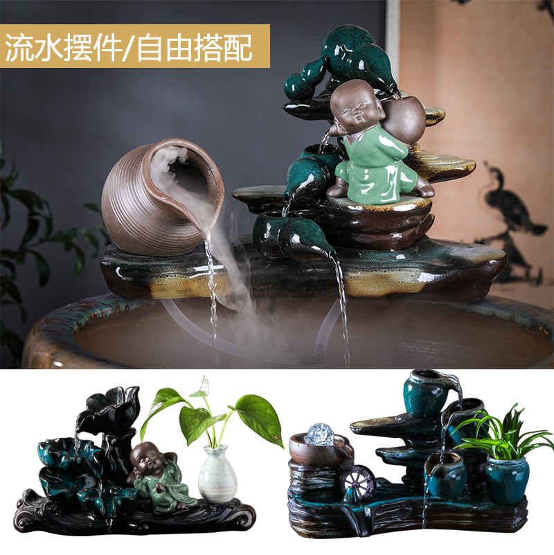 Flowing Water Pendulum circulates Water ceramic fish tank filter Fish Culture View Decorative Pendulum matching with large all-home fish tank