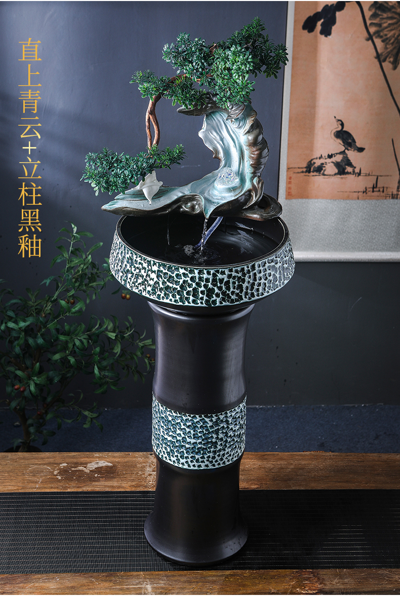 Jingdezhen ceramic aquarium creative furnishing articles home sitting room ground water - oxygen golden aquarium fish bowl