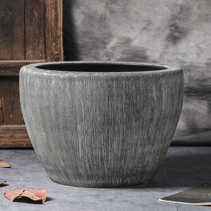Jingdezhen ceramic aquarium fish bowl courtyard VAT sitting room balcony ground water lily lotus home aquarium restoring ancient ways