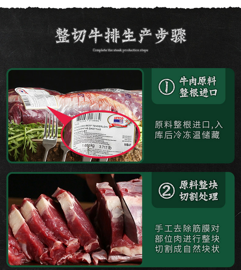 绝世 澳洲进口原切牛排 10片 共 1300g 图4