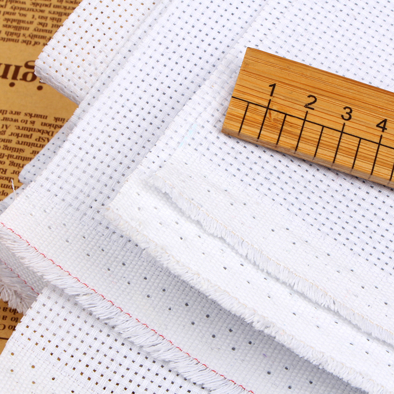 Cross embroidery cloth 11CT in lattice white cotton embroidered cloth 3 strands of white cloth insole fabric student manual class