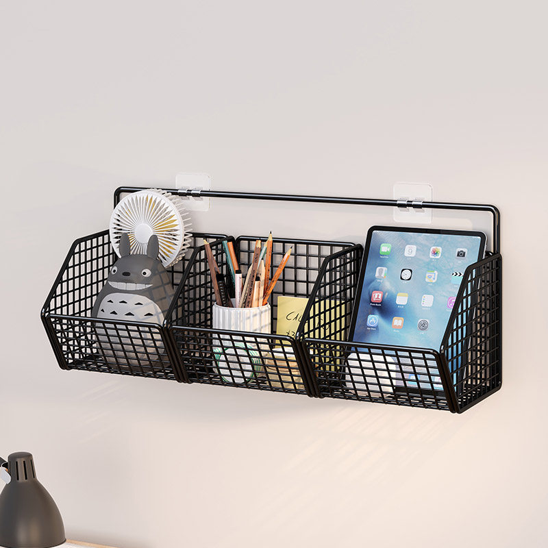 Perforated Headboard Wall Shelf Wall Shelve Toilet Sticker Wall Hanging Dorm Room Dorm Room containing finishing frame-Taobao