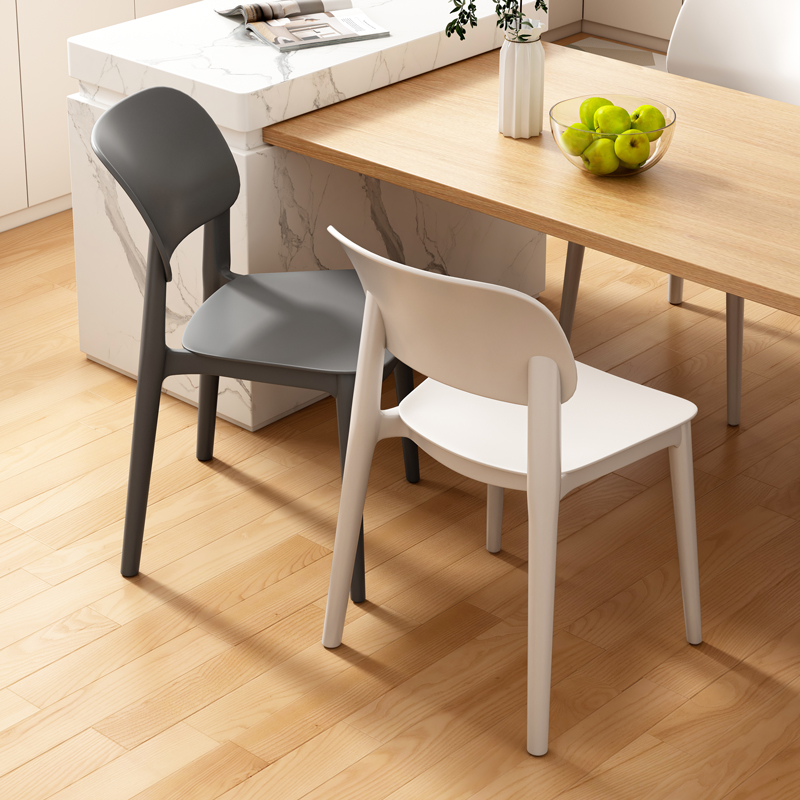 Plastic chair home thickened restaurant dining table dining chair commercial modern minimalist stool stacked backrest Nordic