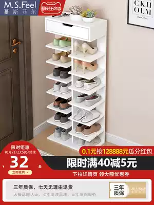 Simple shoe rack home beautiful indoor economical narrow small door mini space saving shoe cabinet rack