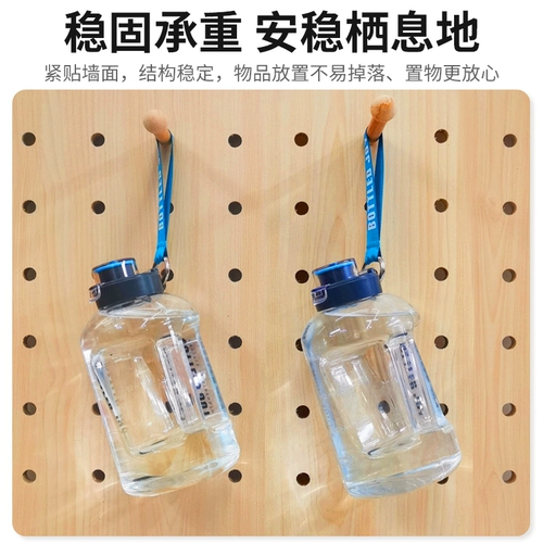 Доска с отверстиями из цельного дерева, настенная стойка на заказ, подвесная доска, декоративная перегородка, стеллаж для хранения при входе, настенная книжная полка