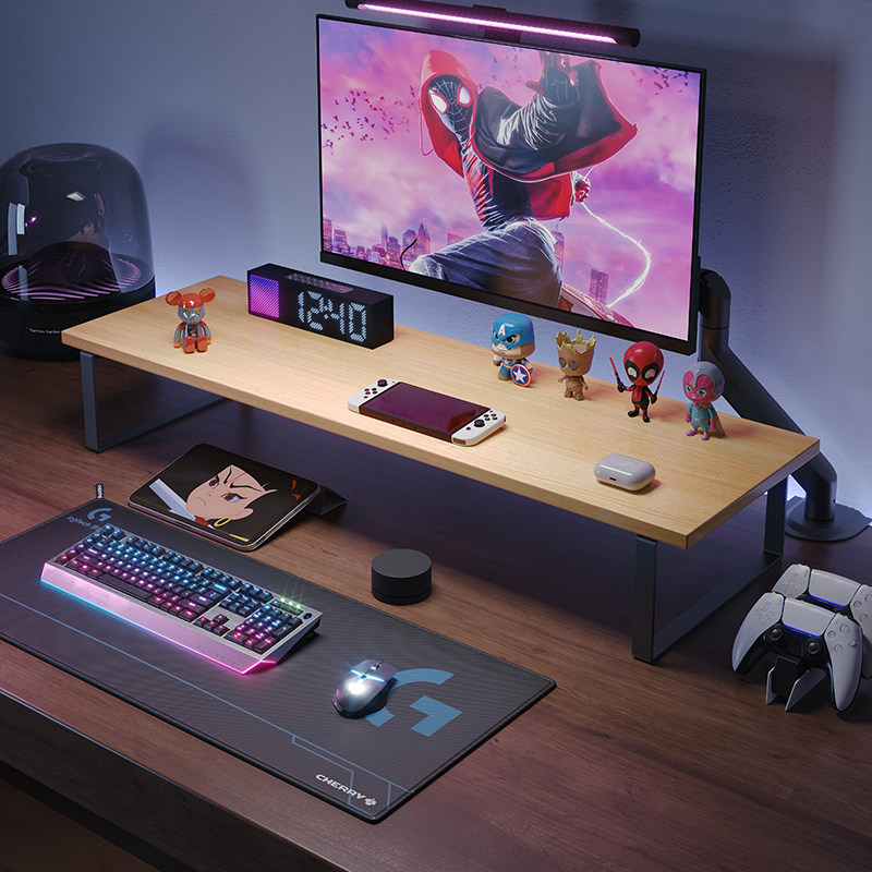 Desktop Computer Display Heightening Rack Electric Race Wind Screen Base Mat Elevated Sub bracket Desktop Shelves Bay-Taobao