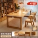 Двойное сиденье [комбинация стола и стула из резинового дерева] цвет вишневого дерева 180*80, одиночный стол + два стула