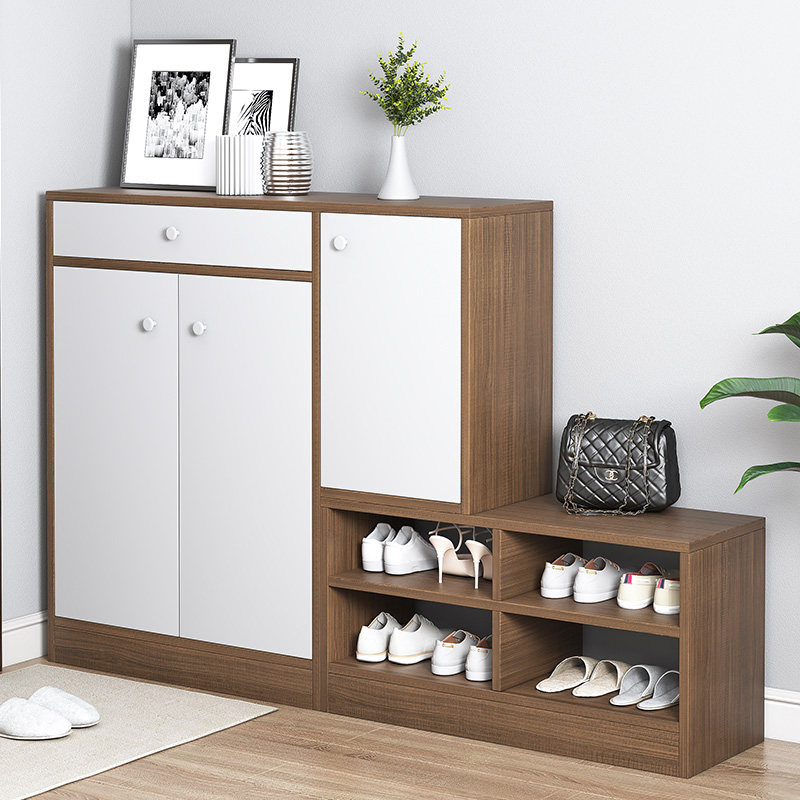 Entrance Shoe Cabinet Shoe Exchange Stool Home Door Integrated Multi-function Shoe Stool Soft Pouch Cushion Entrance Shoe Rack