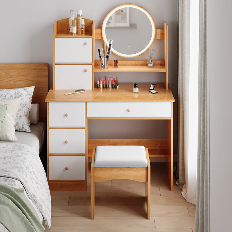 Dresser Bedroom minimalist modern small family style Makeup Table Medecine Shop Small Master Bedroom 2023 New Makeup Desk-Taobao