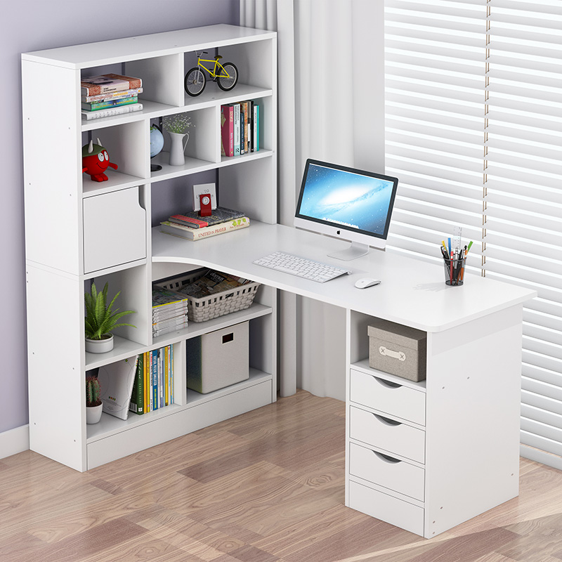 Desk Bookshelf Combination Computer Desk Desk Desk Bedroom Desk Household Bookcase Integration Student Writing Corner Table