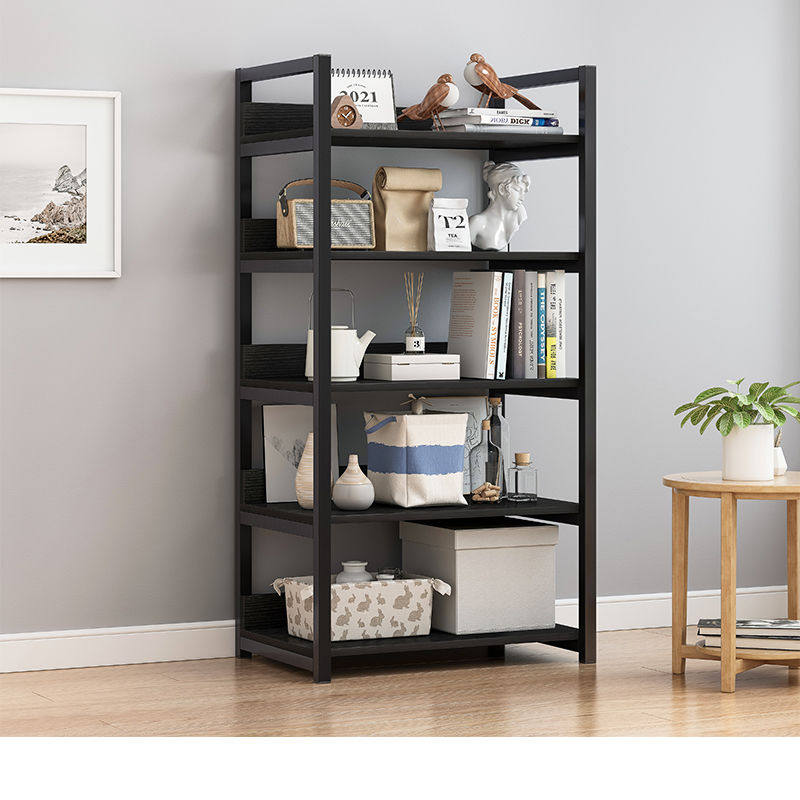 Iron Art Bookshelves Landing Living-room Kitchen Balcony Multifunctional Shelve Multilayer Finishing Containing Shelf Simple Containing Cabinet