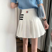 Irregular American high waist tb pleated skirt large size design sense retro skirt a word summer anti-light fat mm